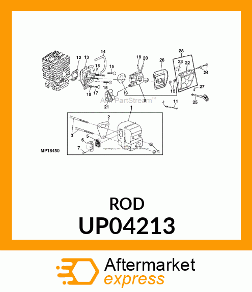 Lever - CHOKE ROD,# UP04213