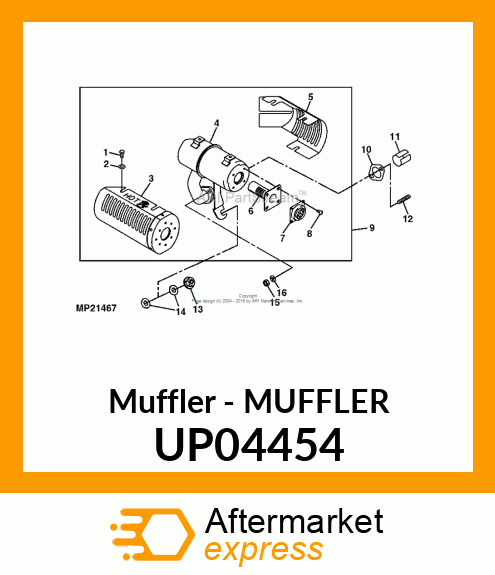 Muffler - MUFFLER UP04454