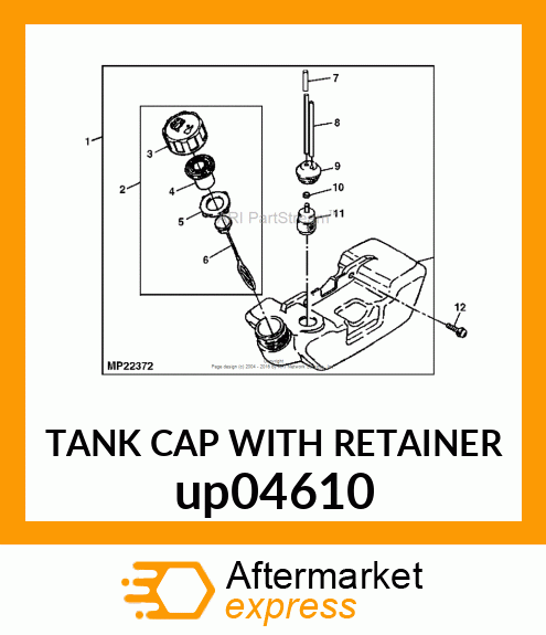 TANK CAP WITH RETAINER up04610