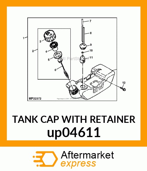 TANK CAP WITH RETAINER up04611