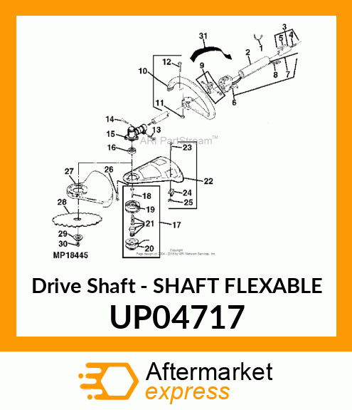 Drive Shaft - SHAFT FLEXABLE UP04717