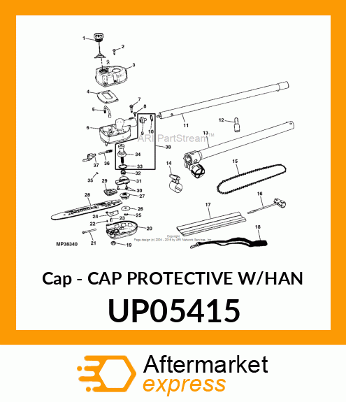 Cap - CAP PROTECTIVE W/HAN UP05415