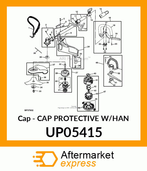 Cap - CAP PROTECTIVE W/HAN UP05415