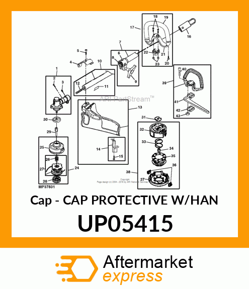 Cap - CAP PROTECTIVE W/HAN UP05415