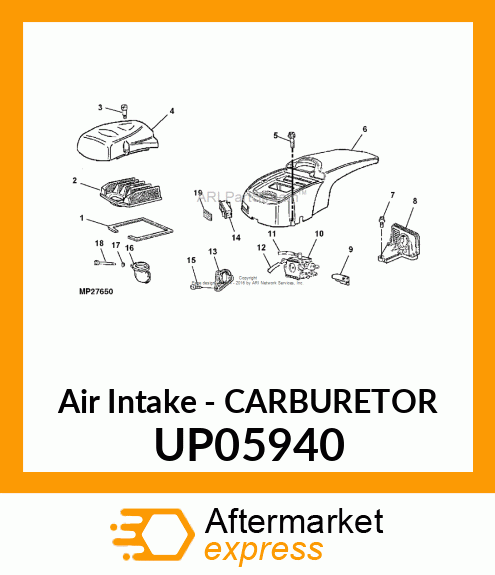 Air Intake - CARBURETOR UP05940