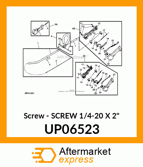 Screw - SCREW 1/4-20 X 2" UP06523