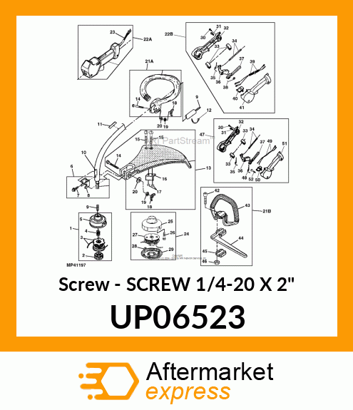 Screw - SCREW 1/4-20 X 2" UP06523