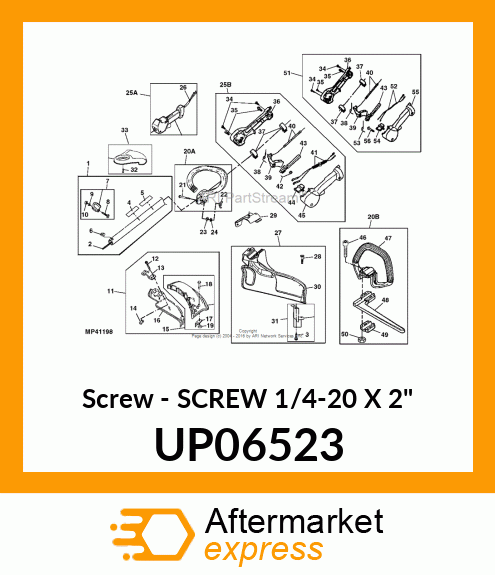 Screw - SCREW 1/4-20 X 2" UP06523