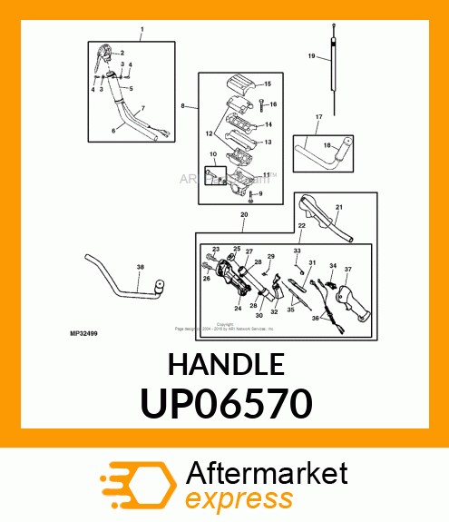 Handlebar - HDLE.BAR ASY LEFT GM UP06570