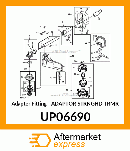 Adapter Fitting - ADAPTOR STRNGHD TRMR UP06690