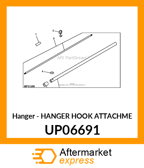 Hanger - HANGER HOOK ATTACHME UP06691