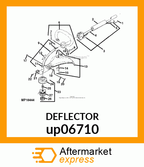 DEFLECTOR 55 DEG W F UP06710