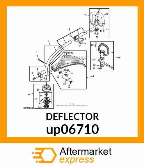 DEFLECTOR 55 DEG W F UP06710