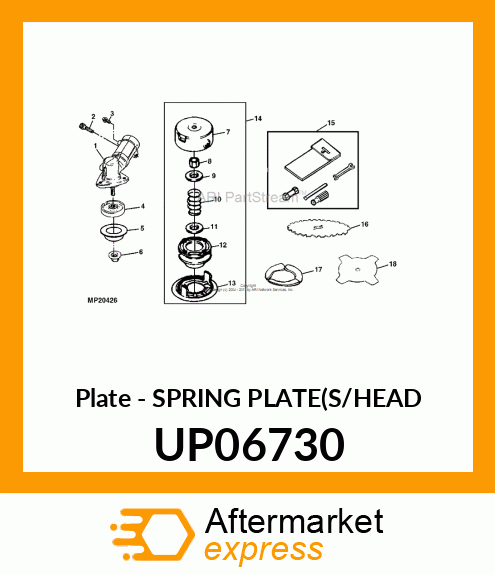 Plate - SPRING PLATE(S/HEAD UP06730