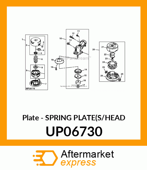 Plate - SPRING PLATE(S/HEAD UP06730