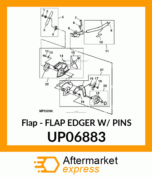 Flap - FLAP EDGER W/ PINS UP06883