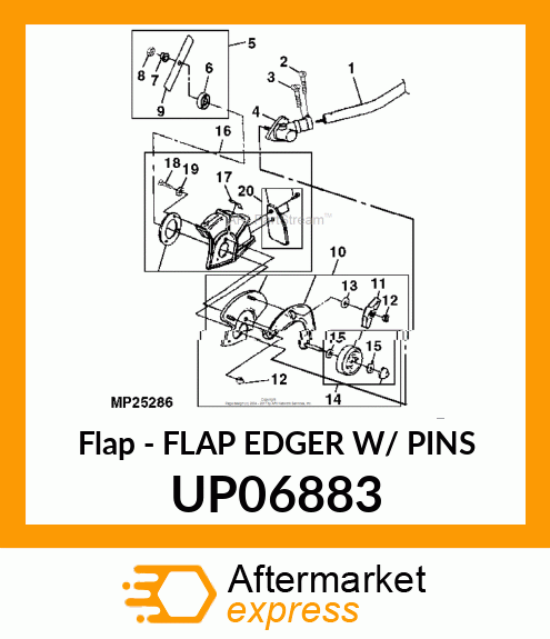 Flap - FLAP EDGER W/ PINS UP06883