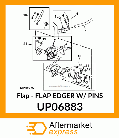 Flap - FLAP EDGER W/ PINS UP06883