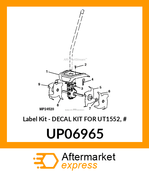 Label Kit - DECAL KIT FOR UT1552, # UP06965