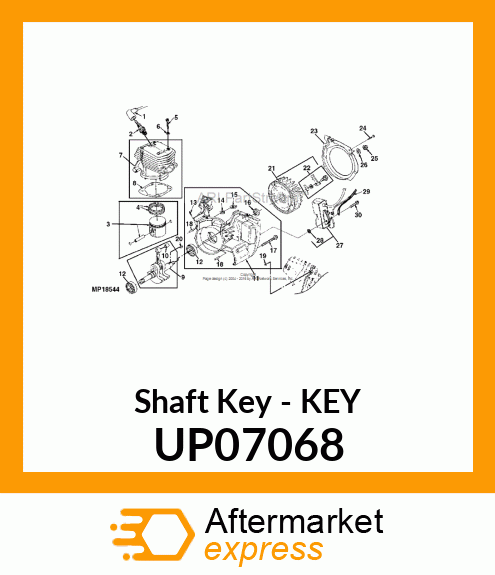 Shaft Key - KEY UP07068