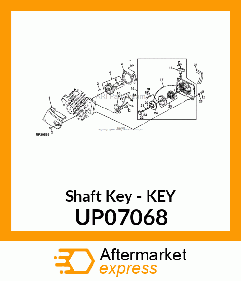 Shaft Key - KEY UP07068