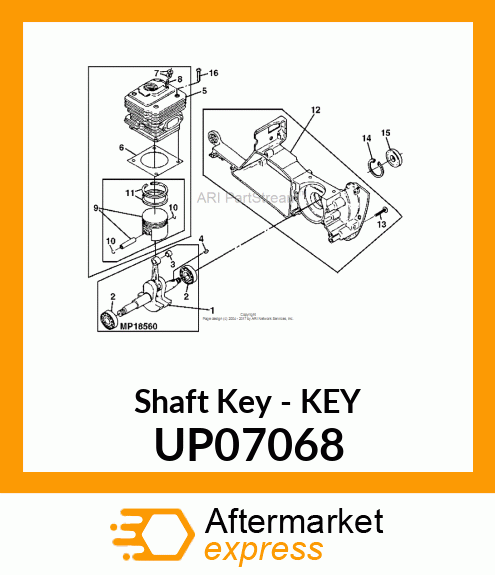 Shaft Key - KEY UP07068