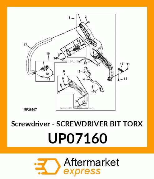 Screwdriver - SCREWDRIVER BIT TORX UP07160