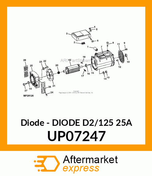 Diode - DIODE D2/125 25A UP07247