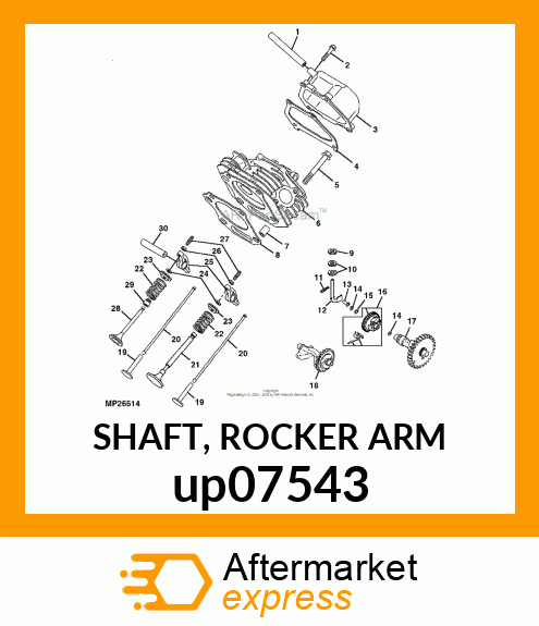 SHAFT, ROCKER ARM up07543