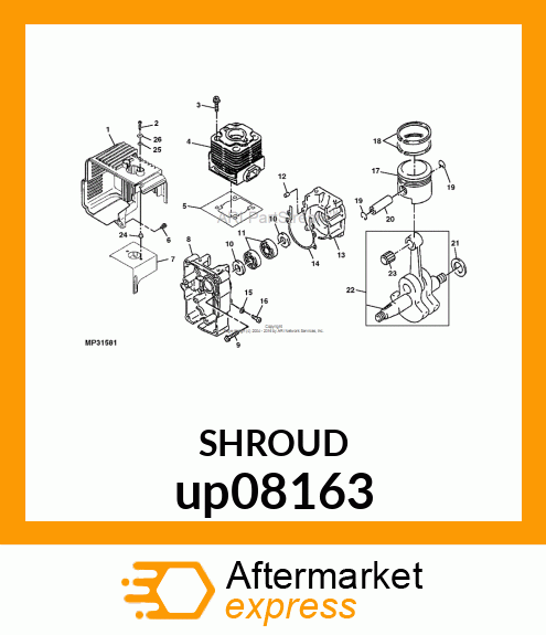 SHROUD, METAL SVC up08163