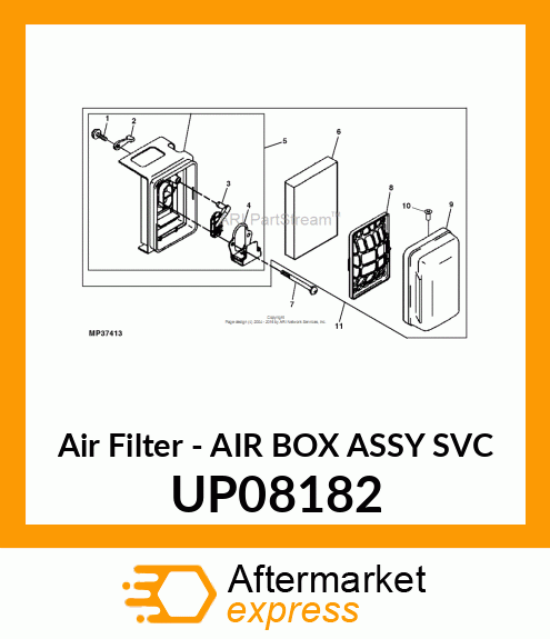 Air Filter - AIR BOX ASSY SVC UP08182