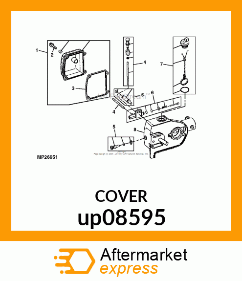 COVER, OIL TANK W/HARDARE up08595