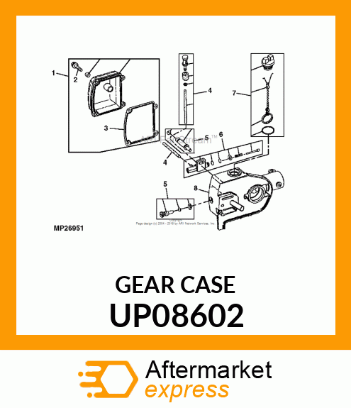 Gear Case - GEAR BOX, POLE SAW UP08602