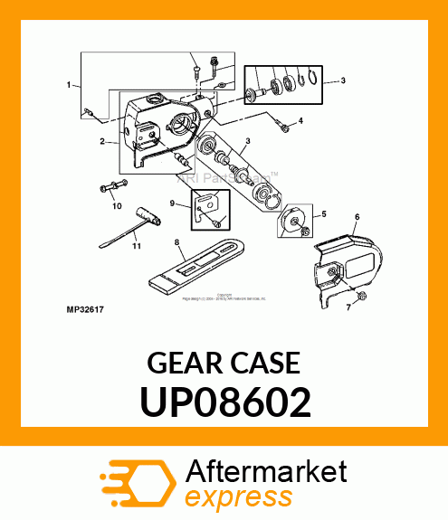 Gear Case - GEAR BOX, POLE SAW UP08602