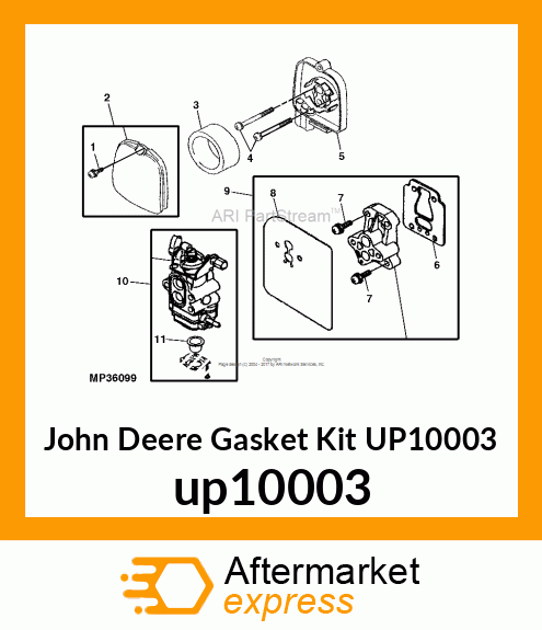 CARB GASKET KIT, WALBRO WYA CARB up10003