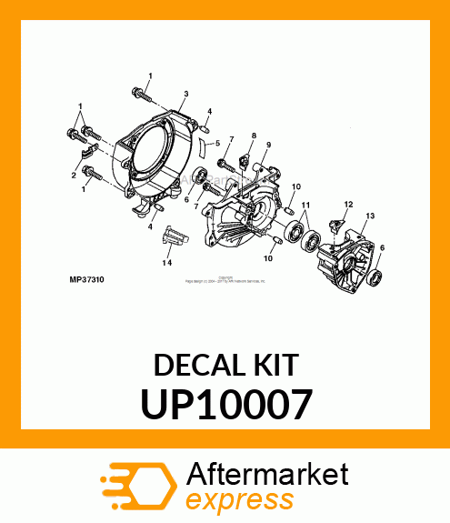 Adapter Kit - DECAL KIT, XT140SE LE, SVC UP10007