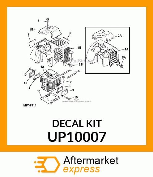 Adapter Kit - DECAL KIT, XT140SE LE, SVC UP10007