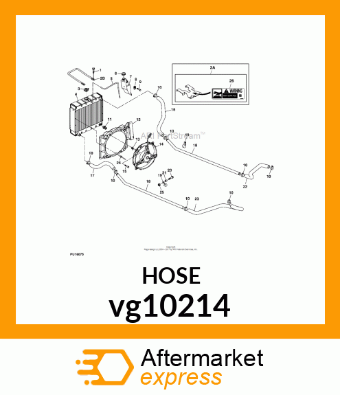 HOSE, COOLANT OUTLET, REAR,DIESEL vg10214