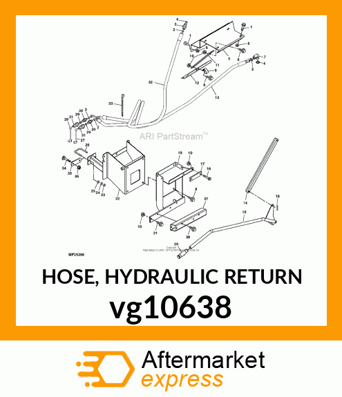 HOSE, HYDRAULIC RETURN vg10638