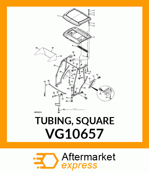 TUBING, SQUARE VG10657