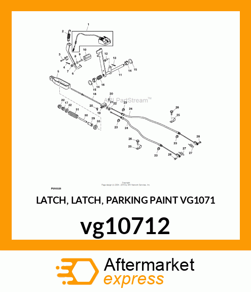 LATCH, LATCH, PARKING PAINT VG1071 vg10712