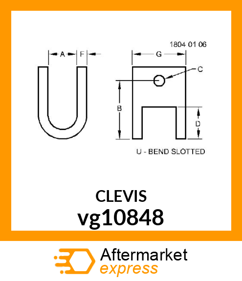 CLEVIS, CLUTCH CABLE vg10848
