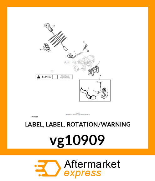 LABEL, LABEL, ROTATION/WARNING vg10909