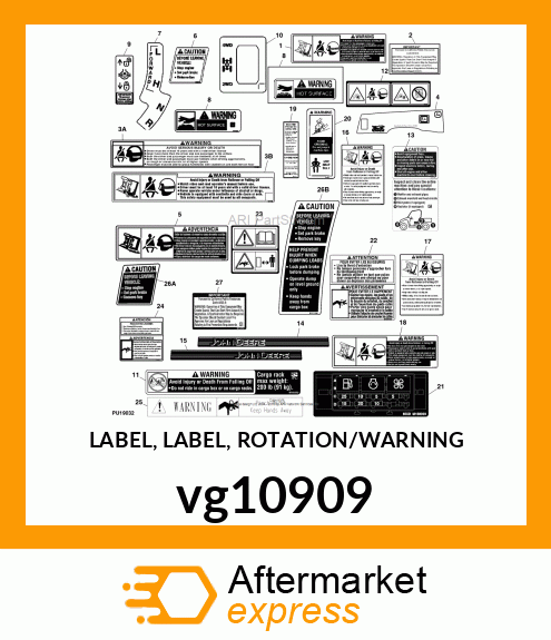 LABEL, LABEL, ROTATION/WARNING vg10909