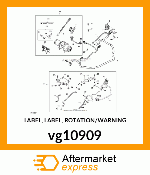 LABEL, LABEL, ROTATION/WARNING vg10909