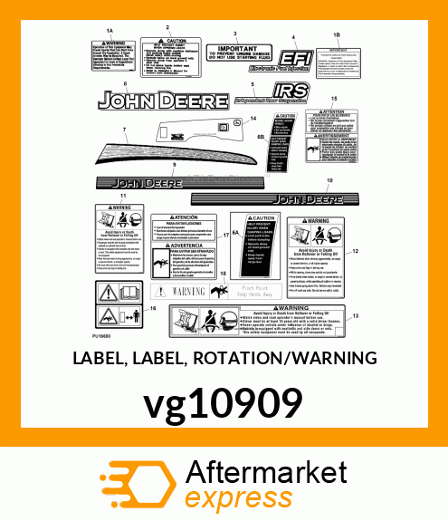 LABEL, LABEL, ROTATION/WARNING vg10909