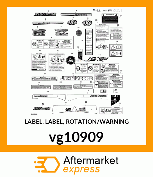 LABEL, LABEL, ROTATION/WARNING vg10909