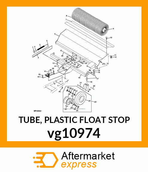 TUBE, PLASTIC FLOAT STOP vg10974