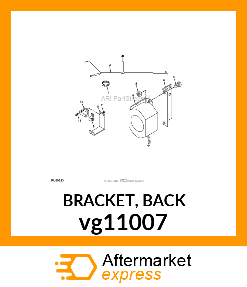 BRACKET, BACK vg11007