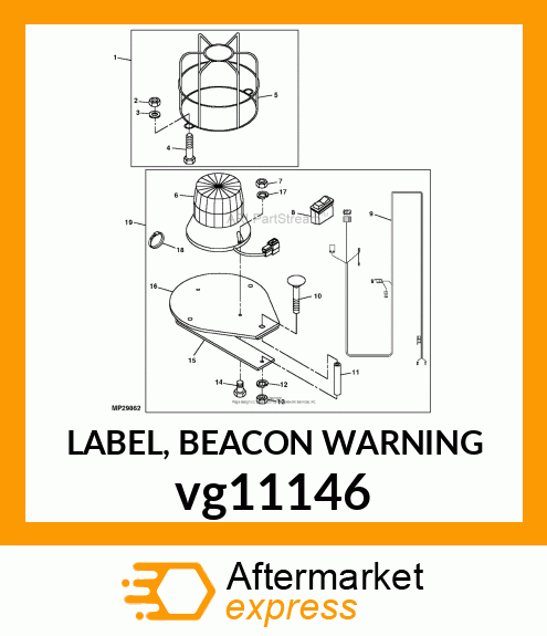 LABEL, BEACON WARNING vg11146